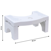 6005a Plastic Non-slip Folding Toilet Squat Stool - White Color